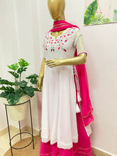 White embroidered skirt set - kasumi.in